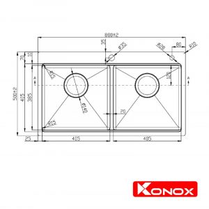 chau rua bat Workstation Sink Topmount Sink KN8850TD thong so ky thuat 800x800 1